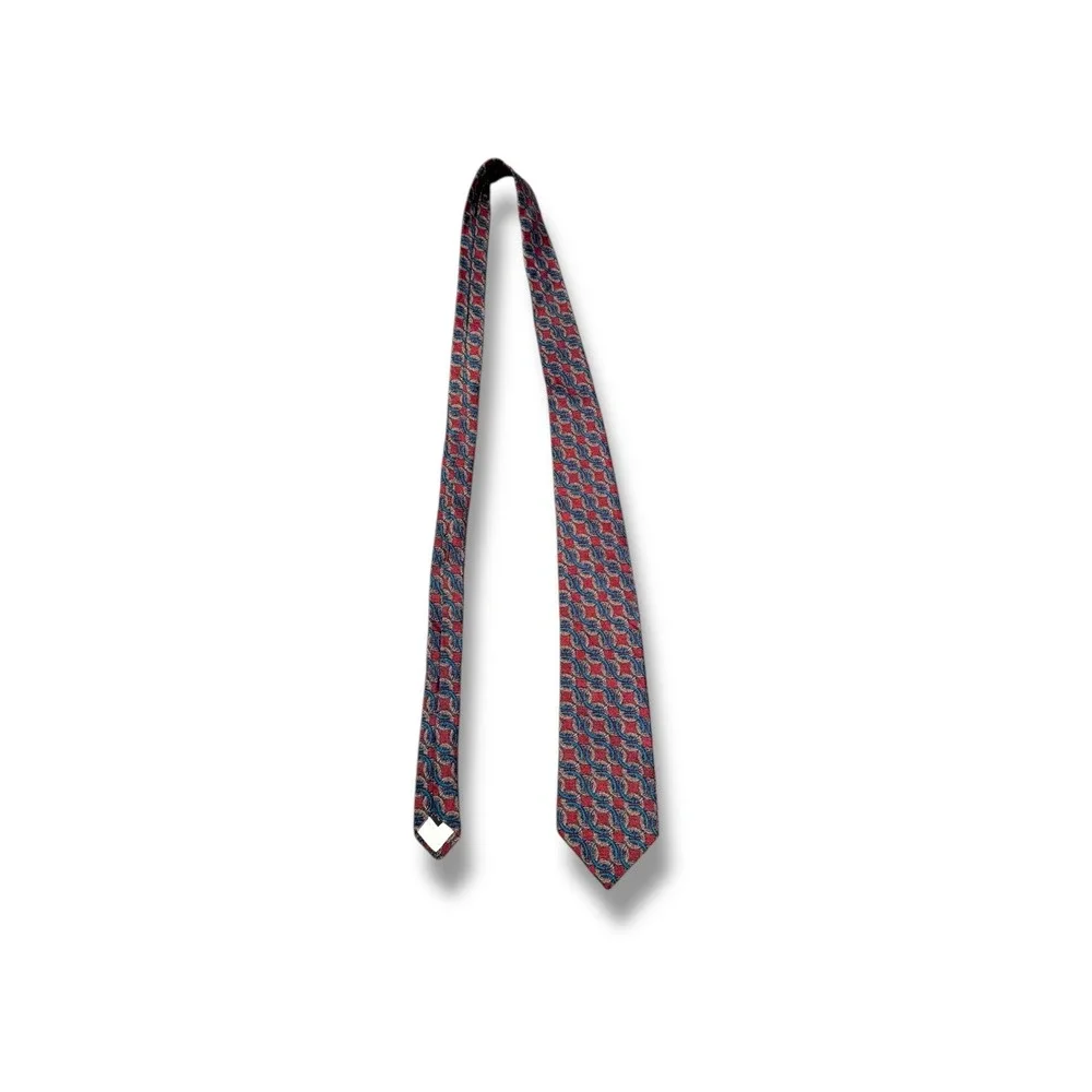 Givenchy Red Blue Silk Tie Men's‎ Classic Business Formal Accessory